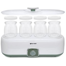 Йогуртница KITFORT KT-2006 20Вт 4б. 180мл белый/зеленый