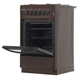 Комбинированная плита ЛЫСЬВА ЭГ 401-2у коричневый