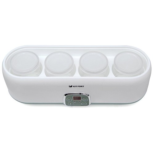 Йогуртница KITFORT KT-2007 20Вт 4б. 180мл упр.:электрон. белый/зеленый