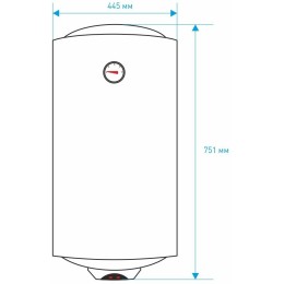 Водонагреватель THERMEX Praktik 80 V 2.5кВт 80л электрический настенный