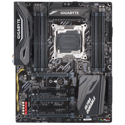 Материнская плата Gigabyte X299 UD4 Pro, Socket 2066, Intel®X299, 8xDDR4-2400, 5xPCI-Ex16, 8xSATA3,(RAID 0/1/5/10), 2xM.2, 8 Ch Audio, GLan, (0+4)xUSB2.0, (8+4)xUSB3.1, 1xPS/2, ATX, RTL