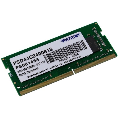 Модуль памяти Patriot SO-DIMM DDR4 4GB PC19200   PSD44G240081S PATRIOT