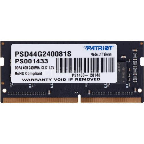 Модуль памяти Patriot SO-DIMM DDR4 4GB PC19200   PSD44G240081S PATRIOT