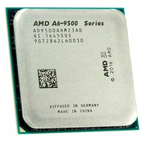 Процессор CPU AMD A6-9500 <AD9500AGM23AB> OEM (AM4, 3.5GHz up to 3.8GHz/1Mb, 2C/2T, Bristol Ridge, 28nm, 65W, Radeon R5 Series)