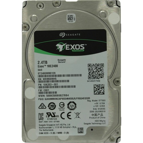 Жесткий диск 2.4TB SAS 12Gb/s Seagate ST2400MM0129 2.5" Exos eMLC 16GB 10000rpm 256MB 512e