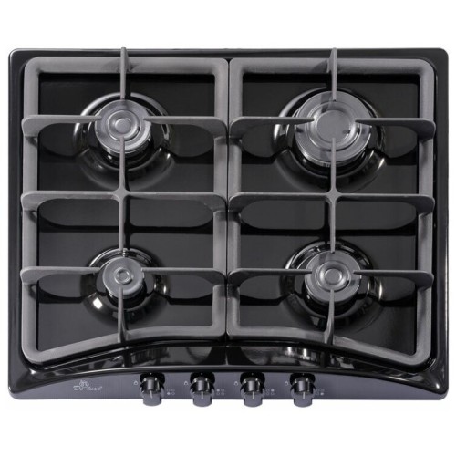 Газовая варочная поверхность DE LUXE 5840.00гмв-055чр 4-х конфорочная, газ-контроль, электро.розж