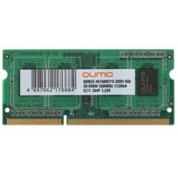 Модуль памяти QUMO SO-DIMM DDR-III 8GB 1600MHz PC-12800 512Mx8 CL11 1.35 V Retail (QUM3S-8G1600C11L)