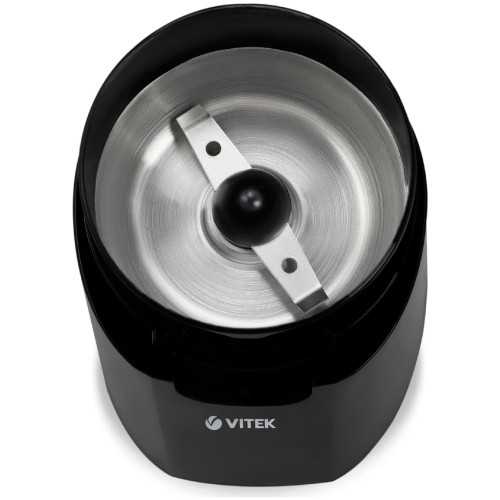 Кофемолка VITEK VT-7124(BK) Мощность 150 Вт Ёмкость 30 г Чаша из нержавеющей стали.
