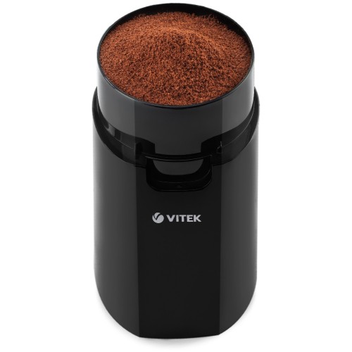 Кофемолка VITEK VT-7124(BK) Мощность 150 Вт Ёмкость 30 г Чаша из нержавеющей стали.