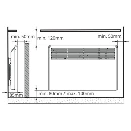 Конвектор FINNHEAT EPHBM15PR мех.термост, вилка,1500Вт, 112.1х38.9 см