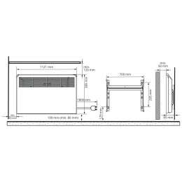 Конвектор FINNHEAT EPHBM15PR мех.термост, вилка,1500Вт, 112.1х38.9 см