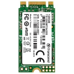 SSD диск M.2 Transcend 120Gb MTS420 (SATA3, up to 560/340MBs, 85000 IOPs, 3D TLC, 22х42мм) <TS120GMTS420S>