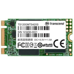 SSD диск M.2 Transcend 120Gb MTS420 (SATA3, up to 560/340MBs, 85000 IOPs, 3D TLC, 22х42мм) <TS120GMTS420S>