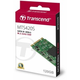 SSD диск M.2 Transcend 120Gb MTS420 (SATA3, up to 560/340MBs, 85000 IOPs, 3D TLC, 22х42мм) <TS120GMTS420S>
