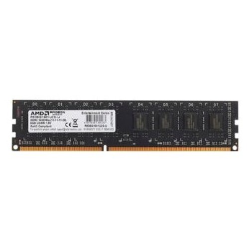 Модуль памяти 8GB AMD Radeon™ DDR3 1600 DIMM R3 Value Series Black R538G1601U2S-U Non-ECC, CL9, 1.5V, Retail
