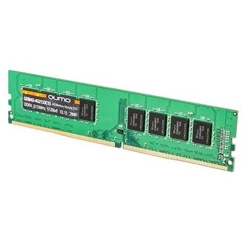 Модуль памяти QUMO DIMM DDR-4 16GB 2400 MHz PC- 19200 1Gx8 CL16  288P 1,2V (QUM4U-16G2400P16)
