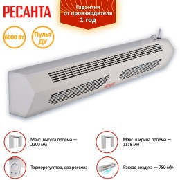 Тепловая завеса ТЗ-6С Ресанта (с пультом)