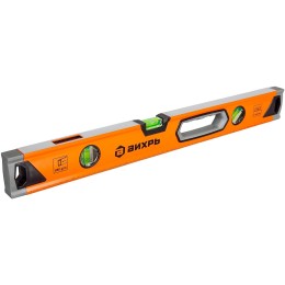 Уровень алюминиевый ВИХРЬ 600мм фрезерованный 3 глазка