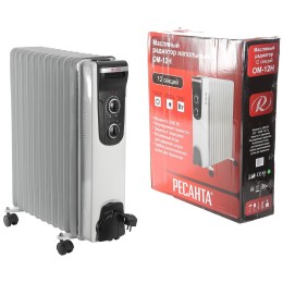 Масляный обогреватель РЕСАНТА ОМ-12Н (2,5 кВт) 