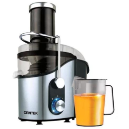 Соковыжималка CENTEK CT-1212 (черный, сталь) 1200Вт, 2 скор. + Pulse, стакан 1100 мл, горловина 75мм