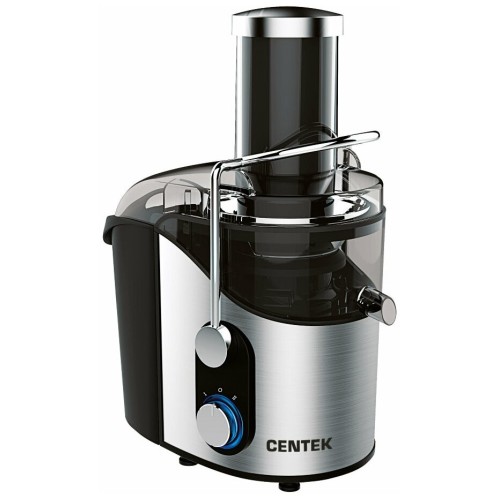 Соковыжималка CENTEK CT-1212 (черный, сталь) 1200Вт, 2 скор. + Pulse, стакан 1100 мл, горловина 75мм