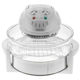 Аэрогриль CENTEK CT-1456 (белый) <12+5л> 1400Вт, таймер 90 мин, max 250°, 2 решетки