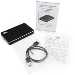 Внешний корпус для HDD AgeStar 3UB2A18 SATA алюминий черный 2.5"