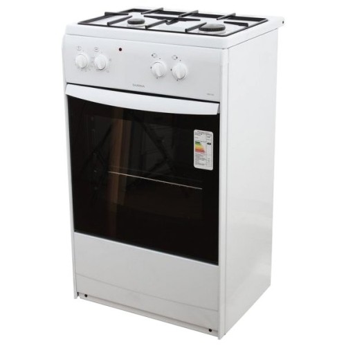 Комбинированная плита DARINA S KM521 300 W, 50х45см, 2 газ. конфорки, эл. духовка, цвет белый