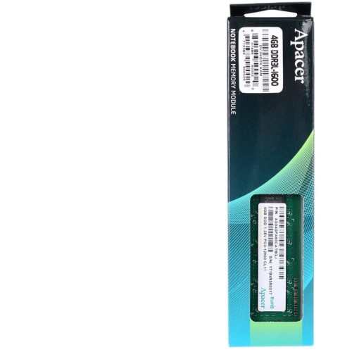 Модуль памяти Apacer SO-DIMM DDR3 4Gb (pc-12800) 1600MHz 1,35V Apacer Retail AS04GFA60CATBGJ/DV.04G2K.KAM