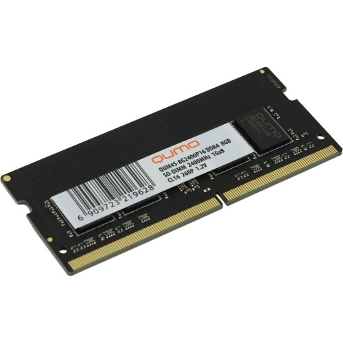 Модуль памяти QUMO SO-DIMM DDR-4 8GB  2400MHz  1Gx8   Retai CL16 (QUM4S-8G2400P16)