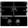 Газовая варочная поверхность LEX GVG 321 BL  2 конфорки газ-контроль электроподжиг