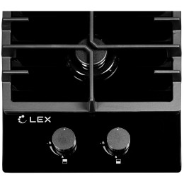 Газовая варочная поверхность LEX GVG 321 BL  2 конфорки газ-контроль электроподжиг