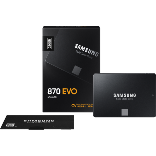 Твердотельный накопитель SSD M.2 250GB Samsung 860 EVO (R550/W520Mb/s, V-NAND, SATA 6Gb/s, 2280) (MZ-N6E250BW)