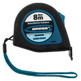 Рулетка GROSS 31104  ''ergonomisch'' 8м x 25мм магнитный обрезиненный зацеп