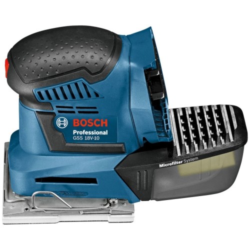 Машинка шлифовальная плоская (вибрационная) BOSCH GSS 18V-10 соло (0.601.9D0.200)  без акб и зу 18В