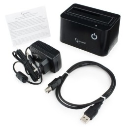 Докстанция 2.5""/3.5"" Gembird HD32-U3S-4, черный, USB 3.0, SATA, HDD/SSD