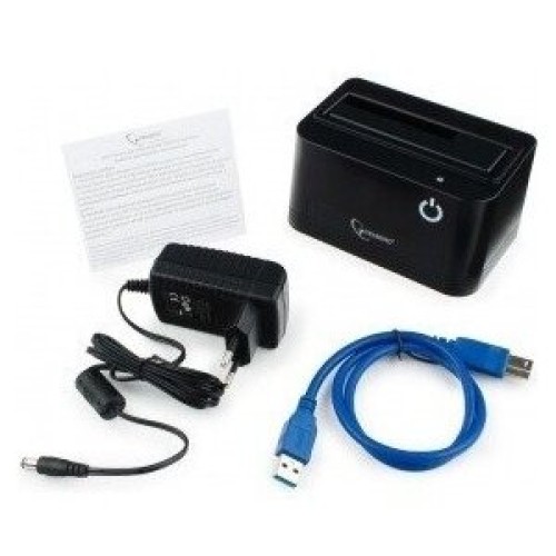 Докстанция 2.5""/3.5"" Gembird HD32-U3S-4, черный, USB 3.0, SATA, HDD/SSD