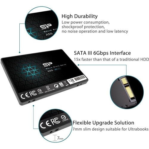 SSD накопитель SILICON POWER Ace A55 SP128GBSS3A55S25 128Гб, 2.5"", SATA III"