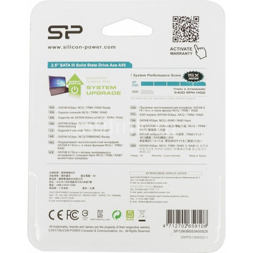 SSD накопитель SILICON POWER Ace A55 SP128GBSS3A55S25 128Гб, 2.5"", SATA III"
