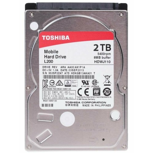 Жёсткий диск WD Blue™ WD20SPZX 2ТБ 2,5" 5400RPM 128MB (SATA-III) Mobile