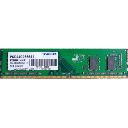 Модуль памяти Patriot DIMM DDR4 4Gb (pc-21300) 2666MHz Patriot PSD44G266641
