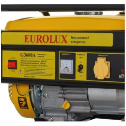 Генератор EUROLUX G3600A  6.5лс 2.5кВт бензин 220в 15л
