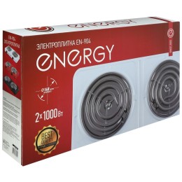 Плита электрическая ENERGY EN-904В  1000+1000Вт нерж. сталь