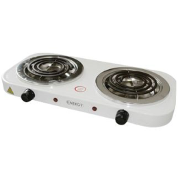Плита электрическая ENERGY EN-904В  1000+1000Вт нерж. сталь