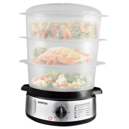 Пароварка CENTEK CT-1457 три корзины механическое управление мощность 800 Вт звуковой сигнал окончан