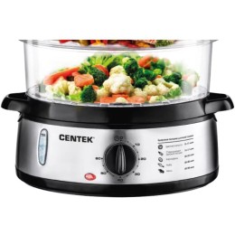 Пароварка CENTEK CT-1457 три корзины механическое управление мощность 800 Вт звуковой сигнал окончан