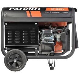 Бензиновый генератор PATRIOT GP 3810L  4ткт АИ-92 2.8/3кВт 210см3 бак15л.67дБ ручн.старт 46кг