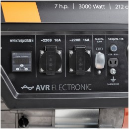 Бензиновый генератор PATRIOT GP 3810L  4ткт АИ-92 2.8/3кВт 210см3 бак15л.67дБ ручн.старт 46кг