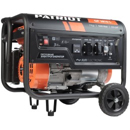 Бензиновый генератор PATRIOT GP 3810L  4ткт АИ-92 2.8/3кВт 210см3 бак15л.67дБ ручн.старт 46кг