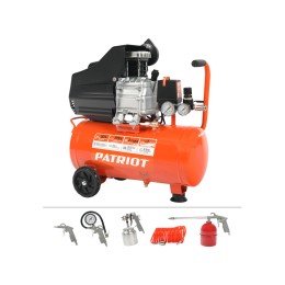 Компрессор PATRIOT EURO 24-240K + набор пневиоинструмента KIT 5В  1.5кВт 220В 240л/мин 24л